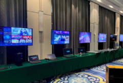 展会液晶电视租赁直播显示屏提词器出租视频会议移动电视机